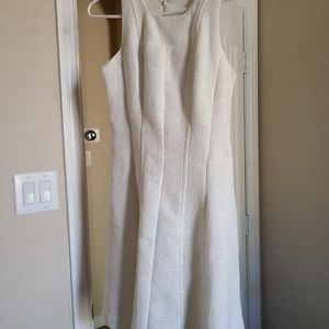 White sleeveless knee length dredd